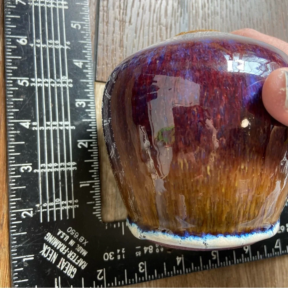 Ceramic Raku Bud Vase